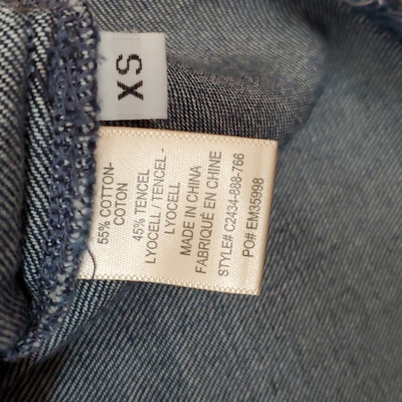 Anthropologie Cloth & Stone denim crop top - Picture 6 of 7